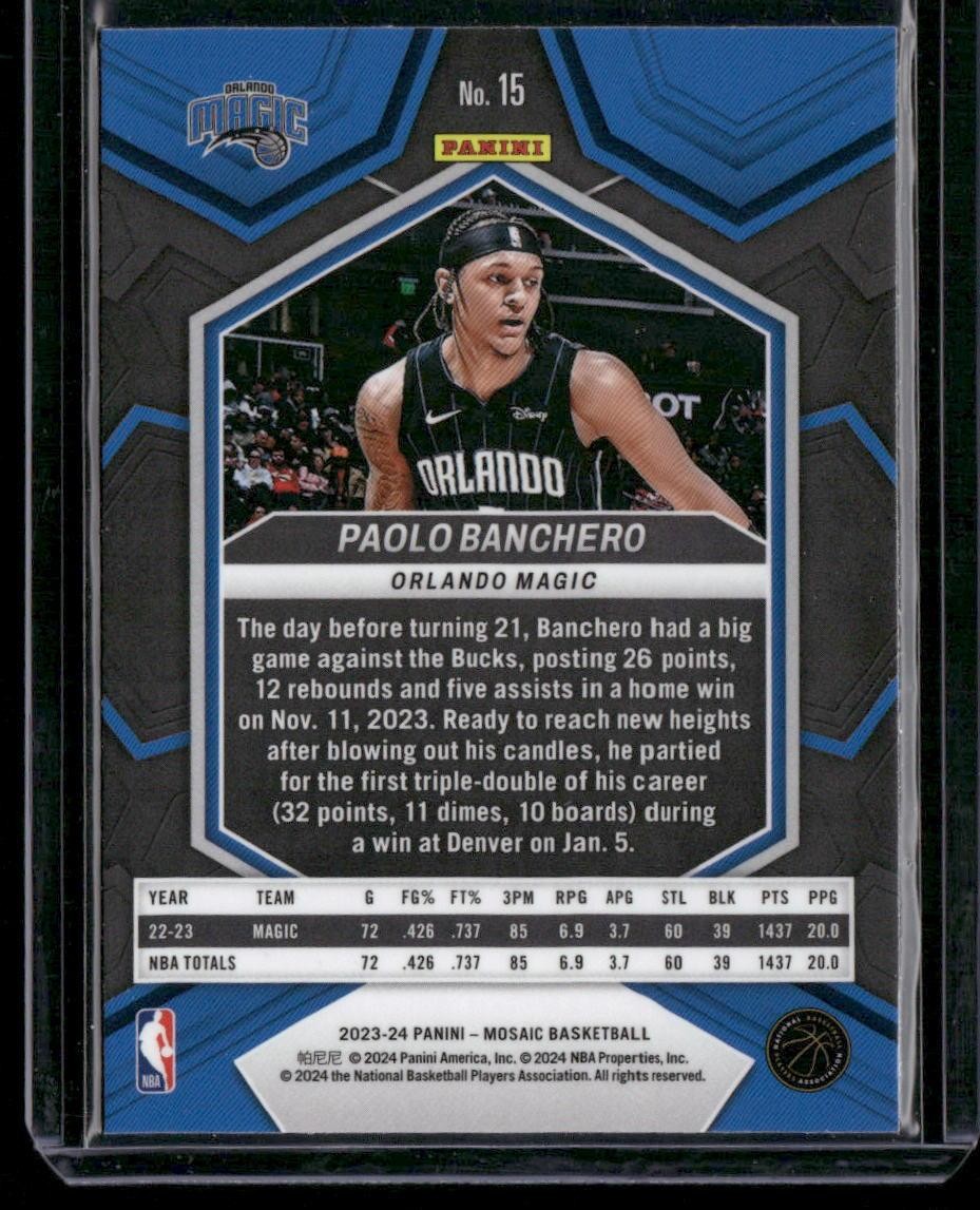 2023-24 Panini Mosaic #15 Paolo Banchero
