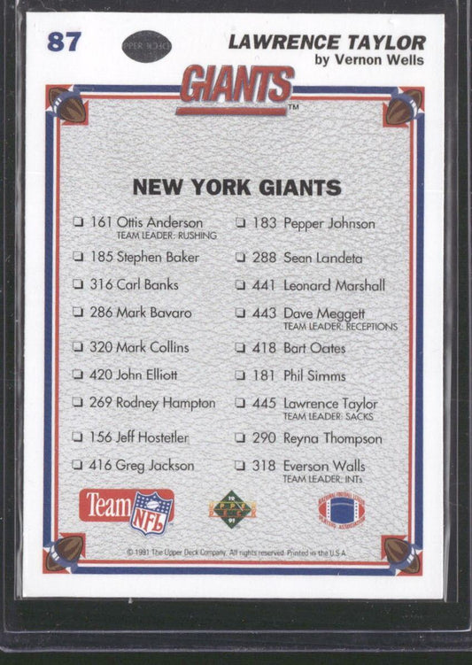 1991 Upper Deck #87c Lawrence Taylor