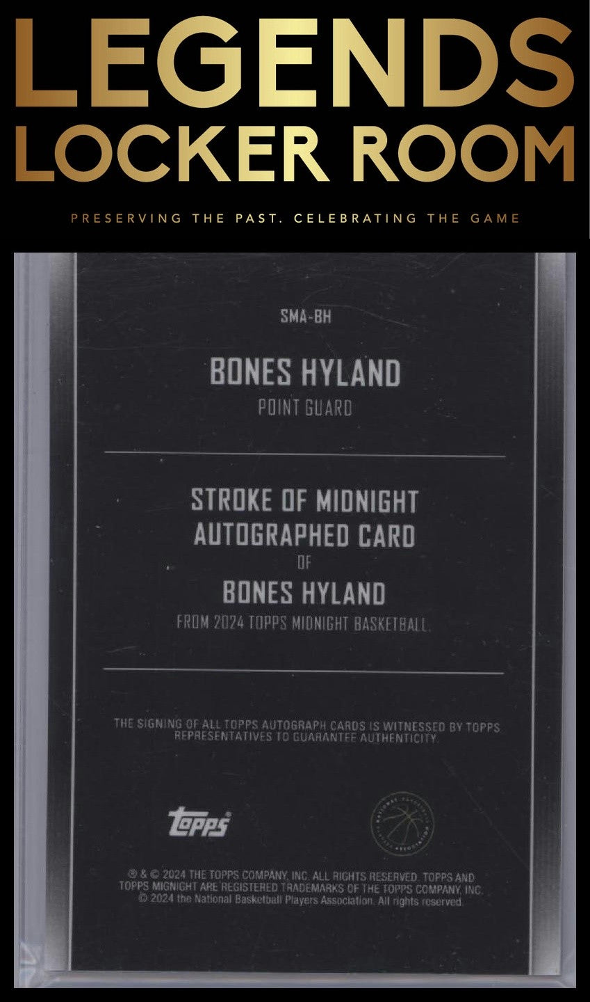 2023-24 Topps Midnight Bones Hyland Stroke of Midnight Auto Twilight /199