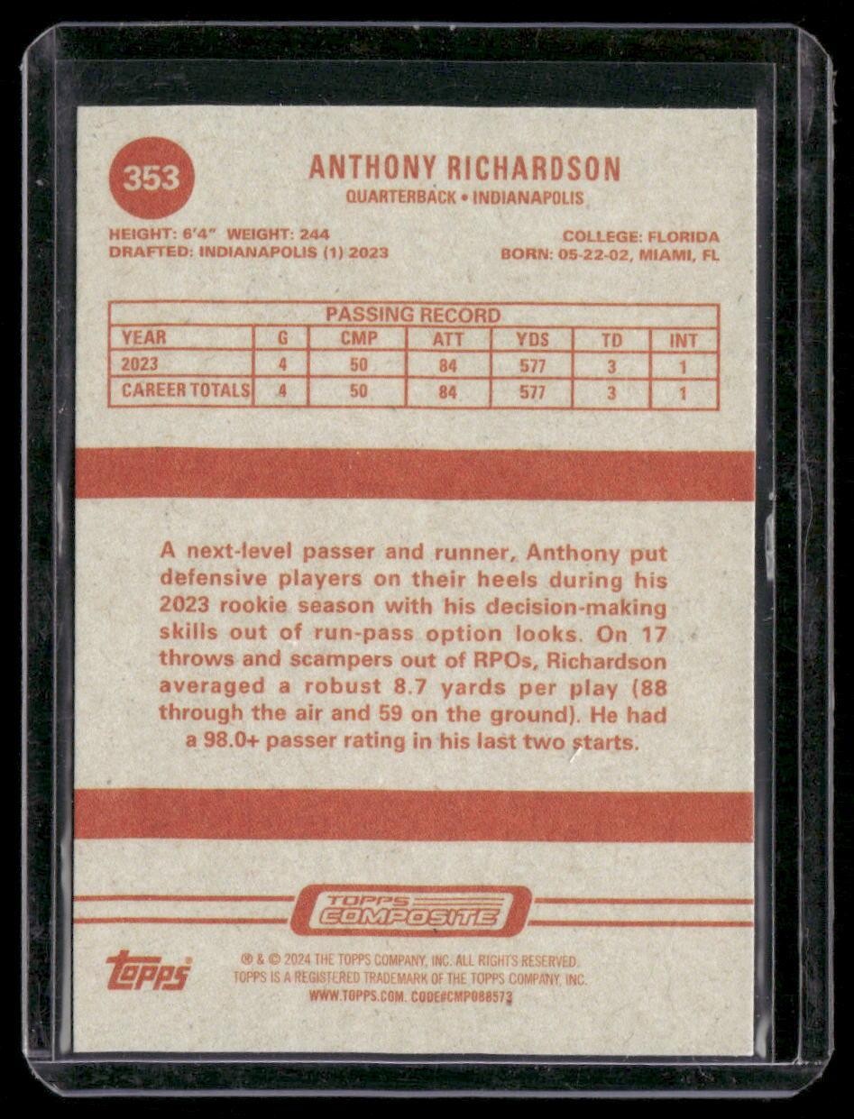 2023 Topps Composite #353 Anthony Richardson