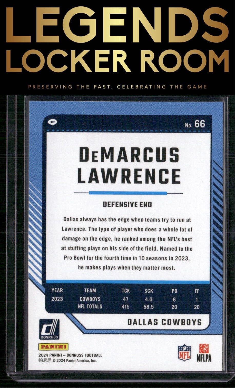 2024 Donruss #66 Demarcus Lawrence Press Proof Red