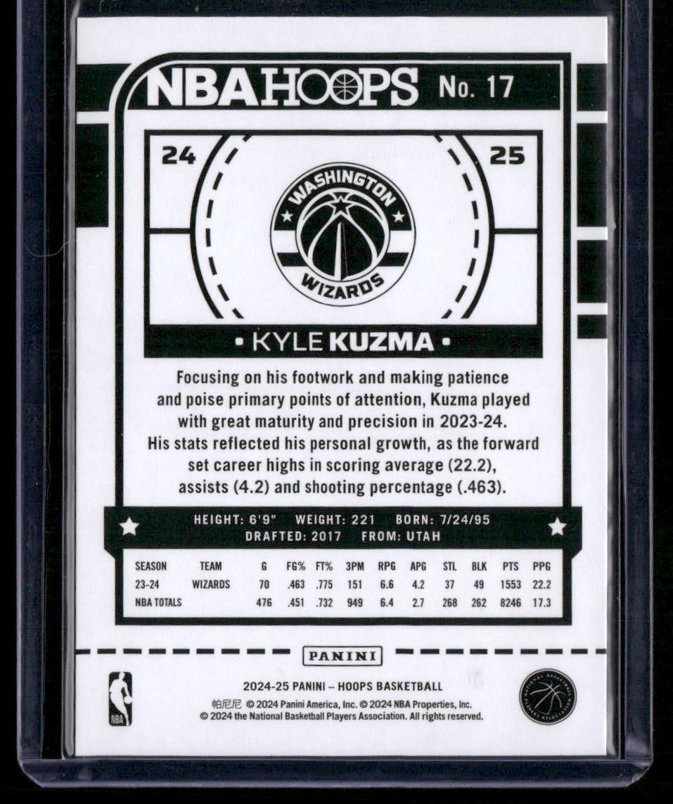 2024-25 Hoops #17 Kyle Kuzma