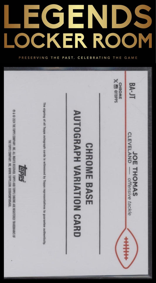 2024 Topps Chrome #BA-JT Joe Thomas Autographs Gold Geometric Refractor #/50