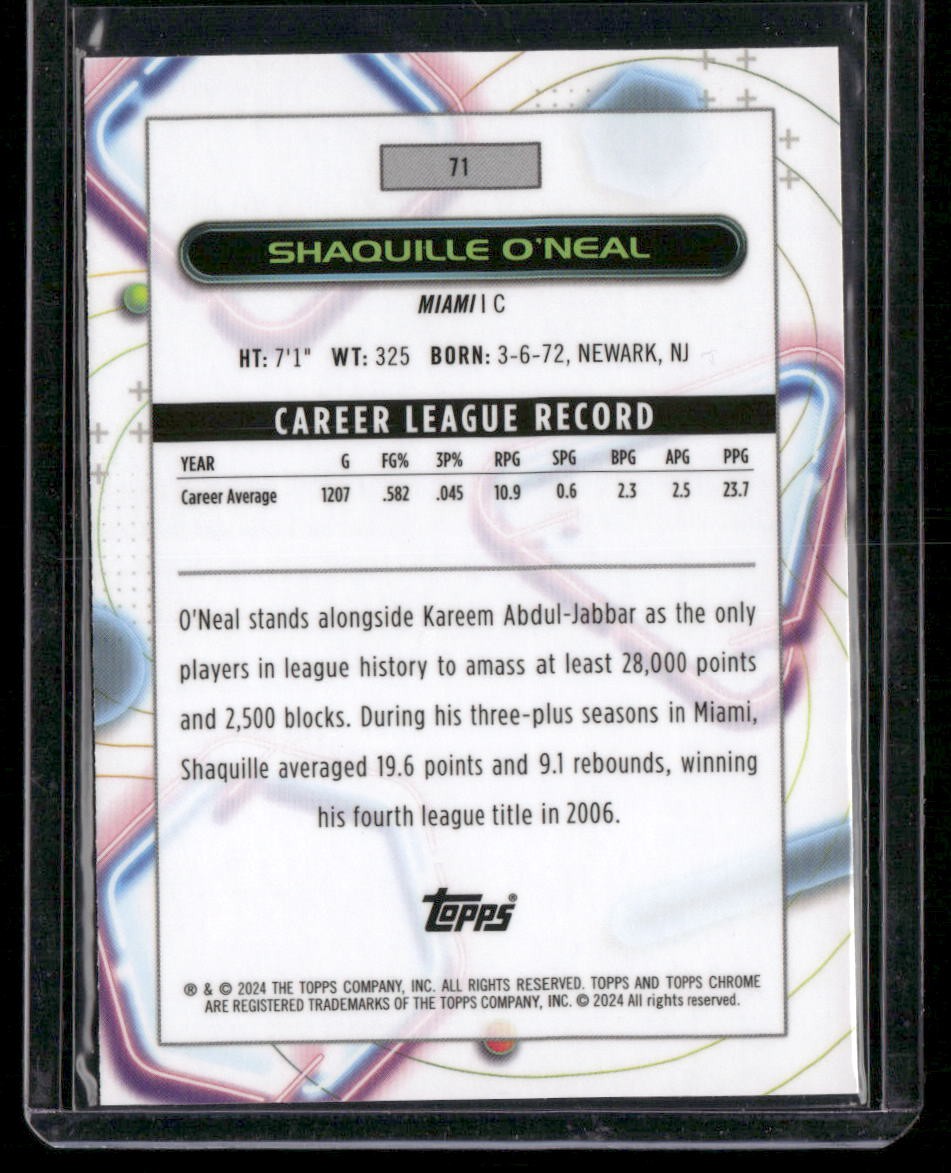 2023-24 Topps Chrome Cosmic #71 Shaquille O'Neal