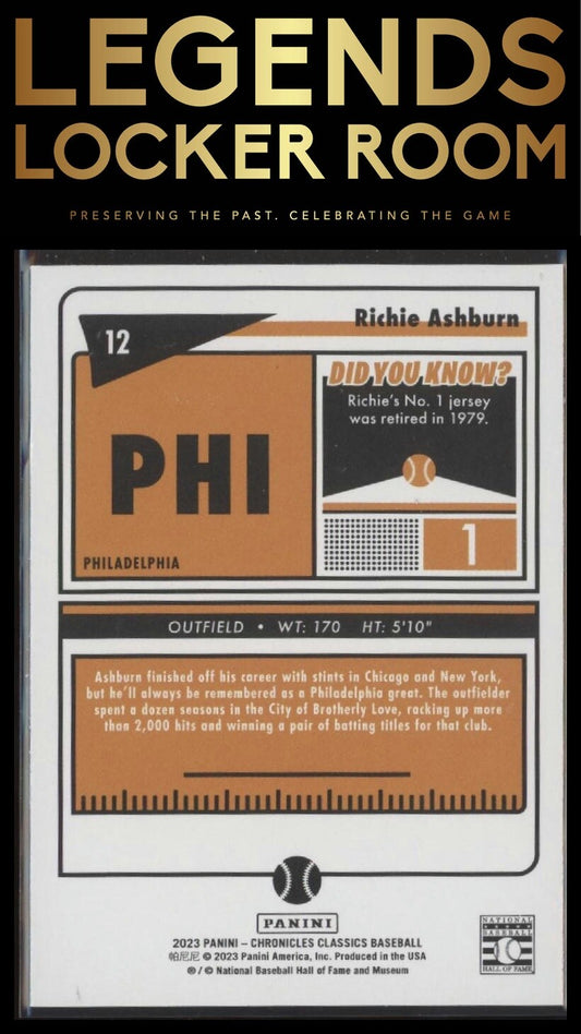 2023 Panini Chronicles: Classics #12 Richie Ashburn