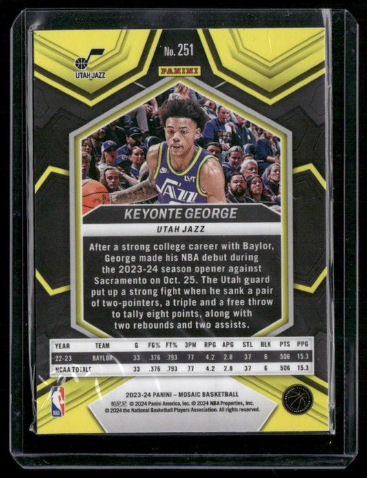2023-24 Panini Mosaic #251 Keyonte George