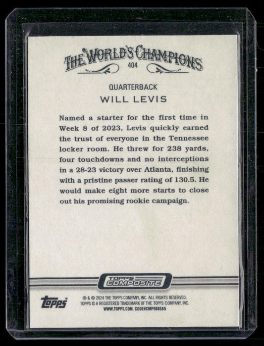 2023 Topps Composite #404 Will Levis