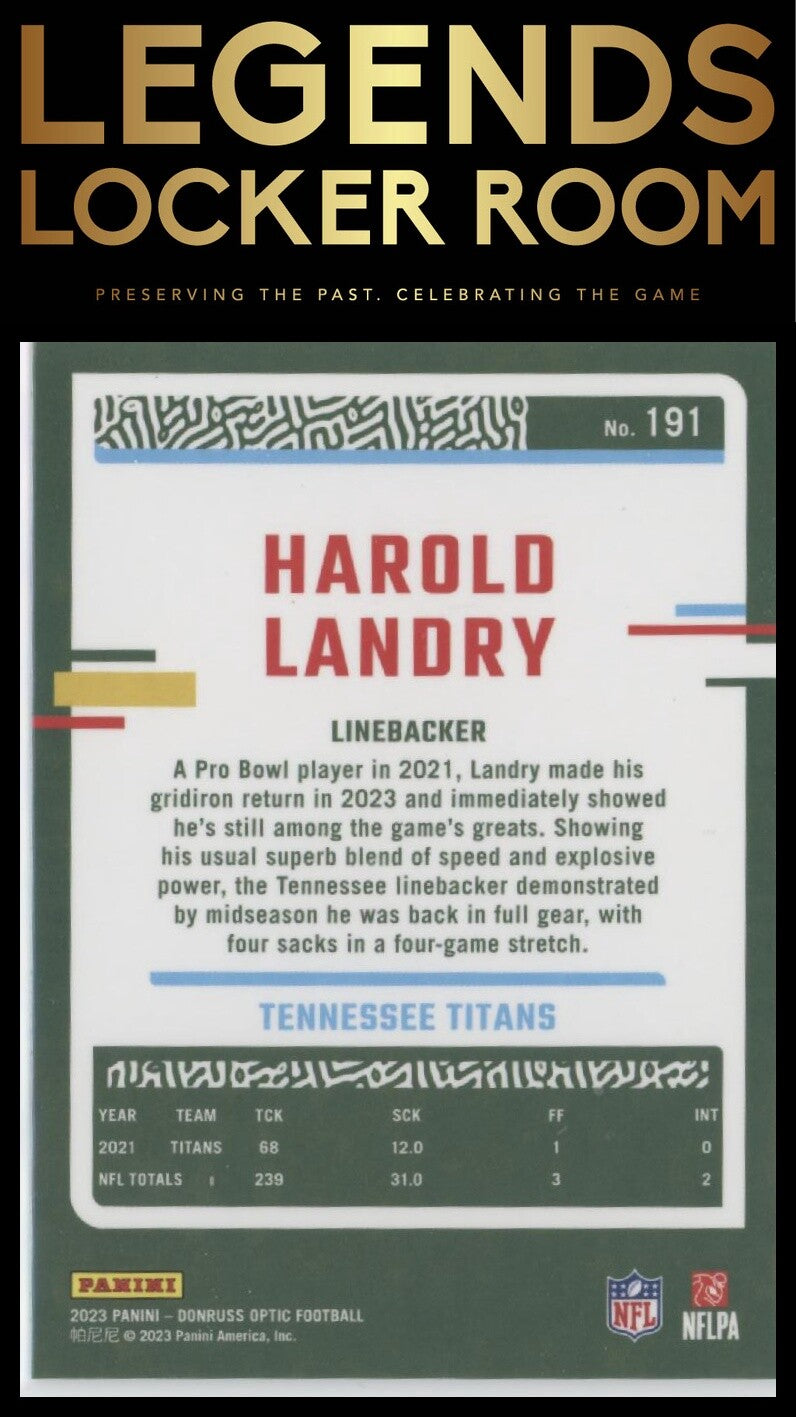 2023 Donruss Optic #191 Harold Landry