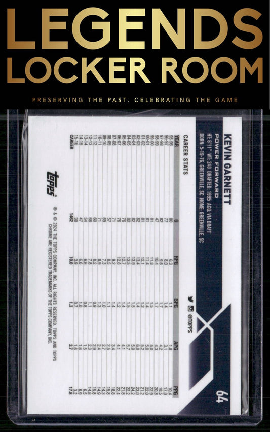 2023-24 Topps Chrome Sapphire #64 Kevin Garnett