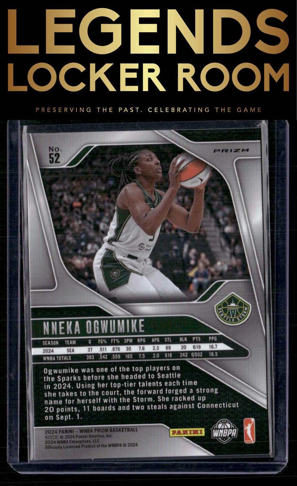 2024 Panini Prizm WNBA #52 Nneka Ogwumike Silver Prizms
