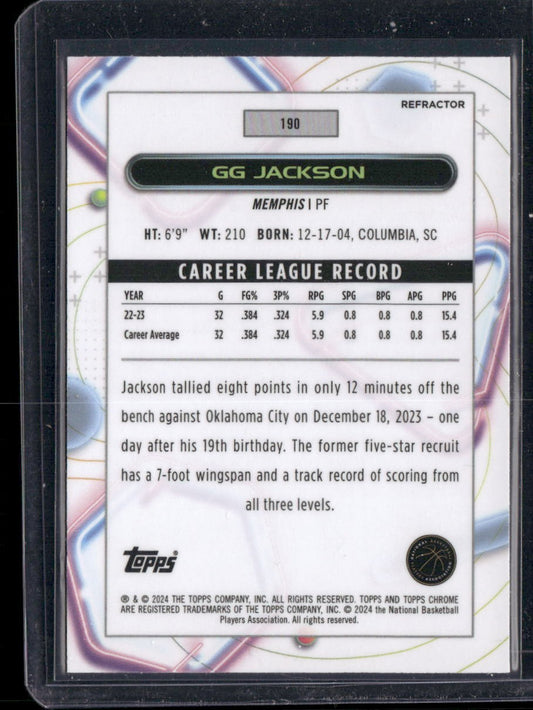 2023-24 Topps Chrome Cosmic #190 GG Jackson Refractors