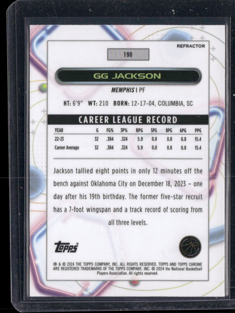 2023-24 Topps Chrome Cosmic #190 GG Jackson Refractors