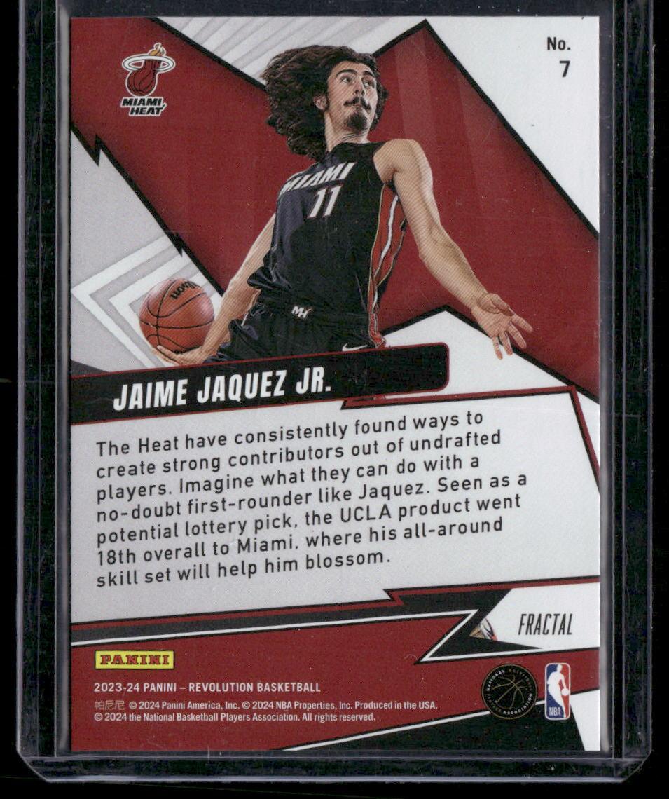 2023-24 Panini Revolution #7 Jaime Jaquez Jr. Shock Wave Fractal