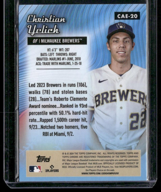 2024 Topps Chrome #CAE-20 Christian Yelich Chrome All-Etch