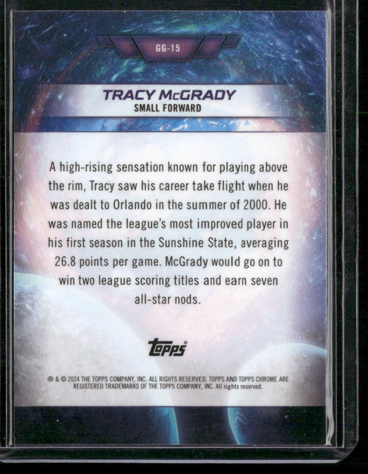 2023-24 Topps Chrome Cosmic #GG-15 Tracy McGrady Galaxy Greats