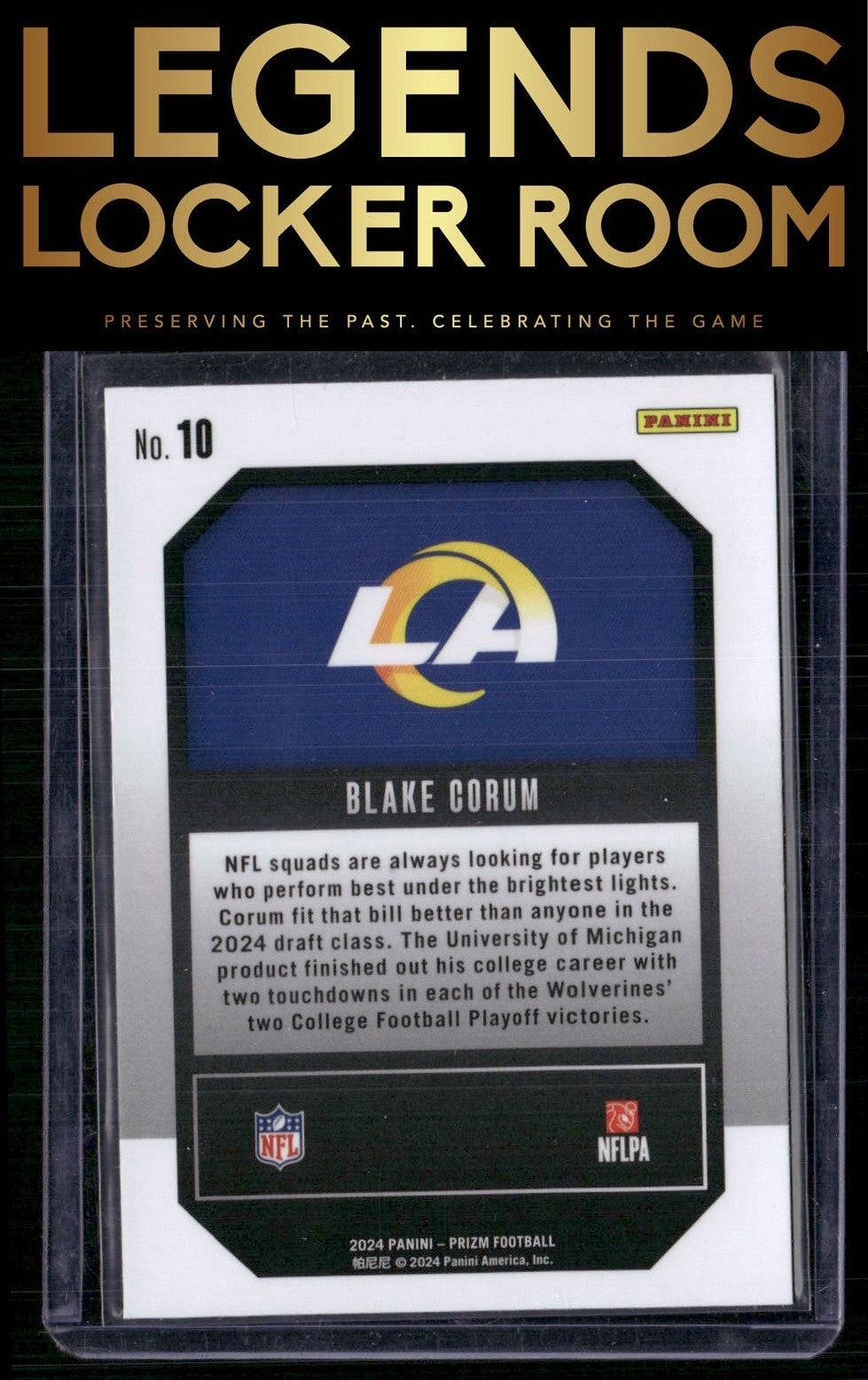 2024 Panini Prizm #10 Blake Corum Emergent