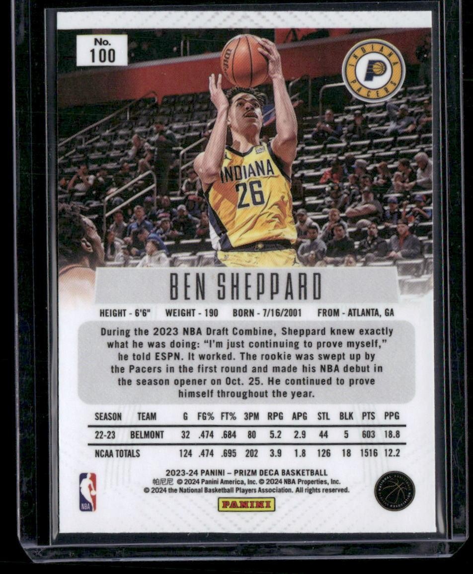 2023-24 Panini Prizm Deca #100 Ben Sheppard