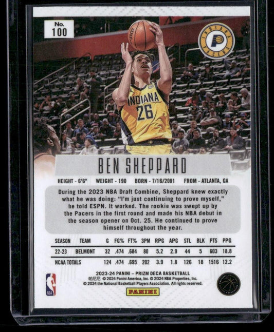 2023-24 Panini Prizm Deca #100 Ben Sheppard