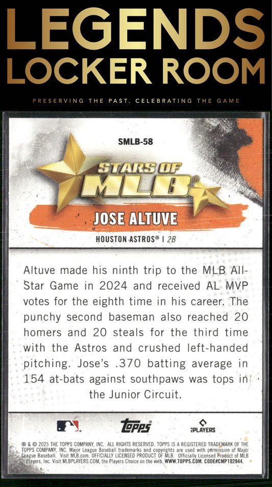 2025 Topps #SMLB-58 Jose Altuve Stars of MLB