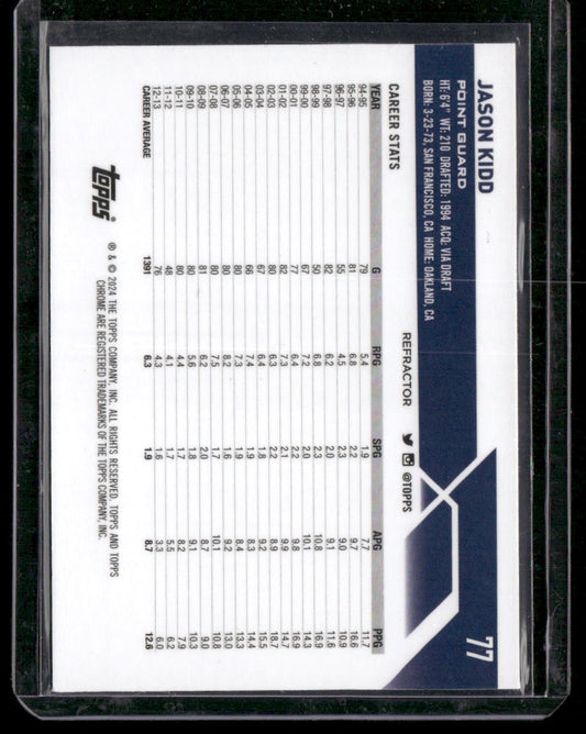 2023-24 Topps Chrome #77 Jason Kidd Refractors