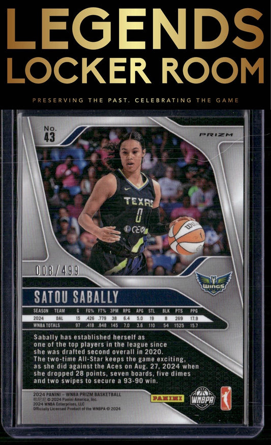 2024 Panini Prizm WNBA #43 Satou Sabally Pulsar Prizms #/499