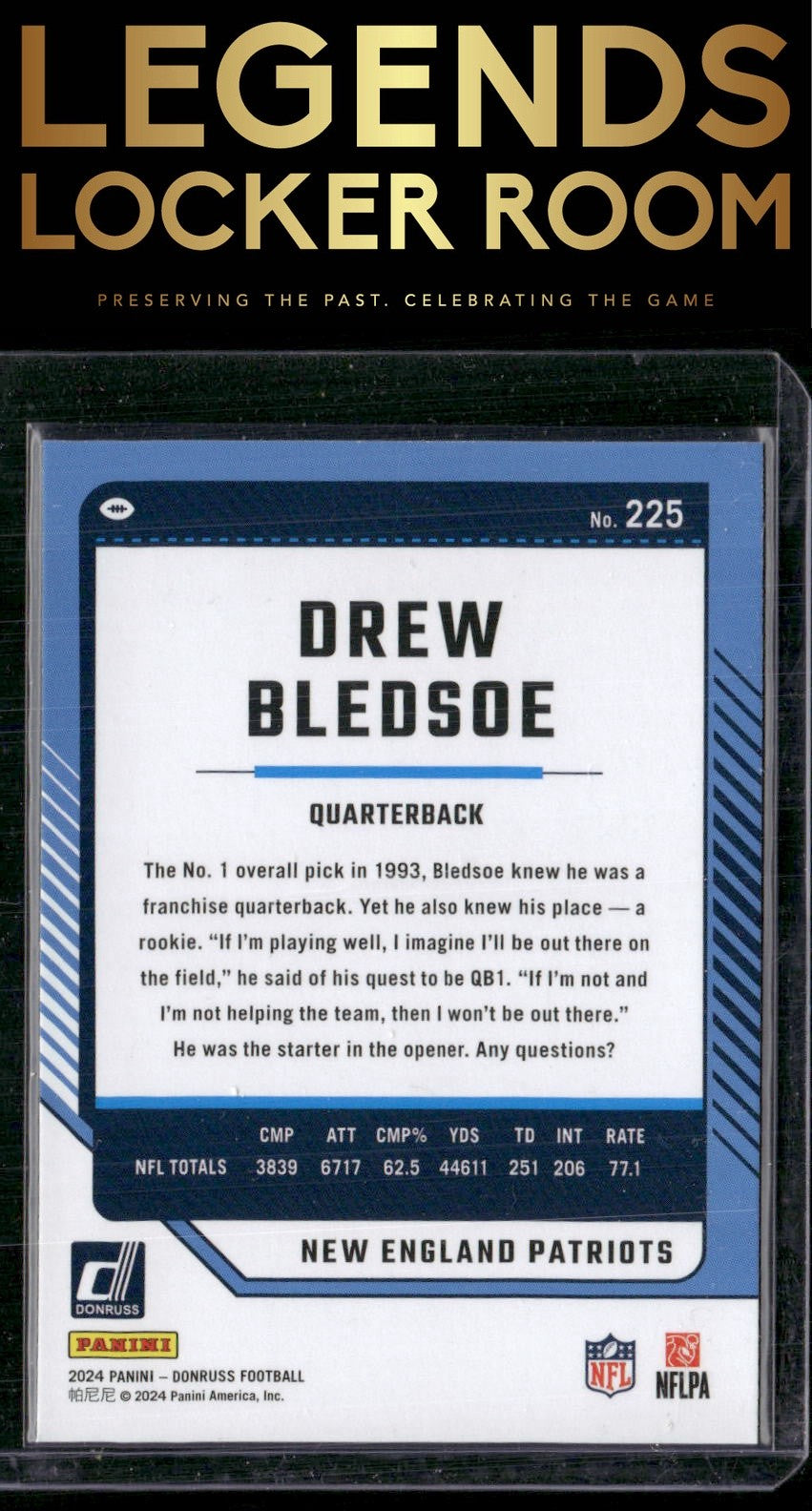 2024 Donruss #225 Drew Bledsoe Press Proof Red