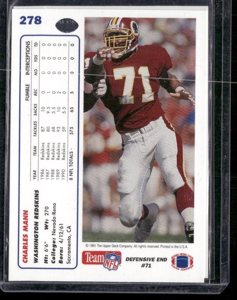 1991 Upper Deck #278b Charles Mann