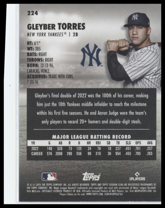 2023 Stadium Club #224 Gleyber Torres
