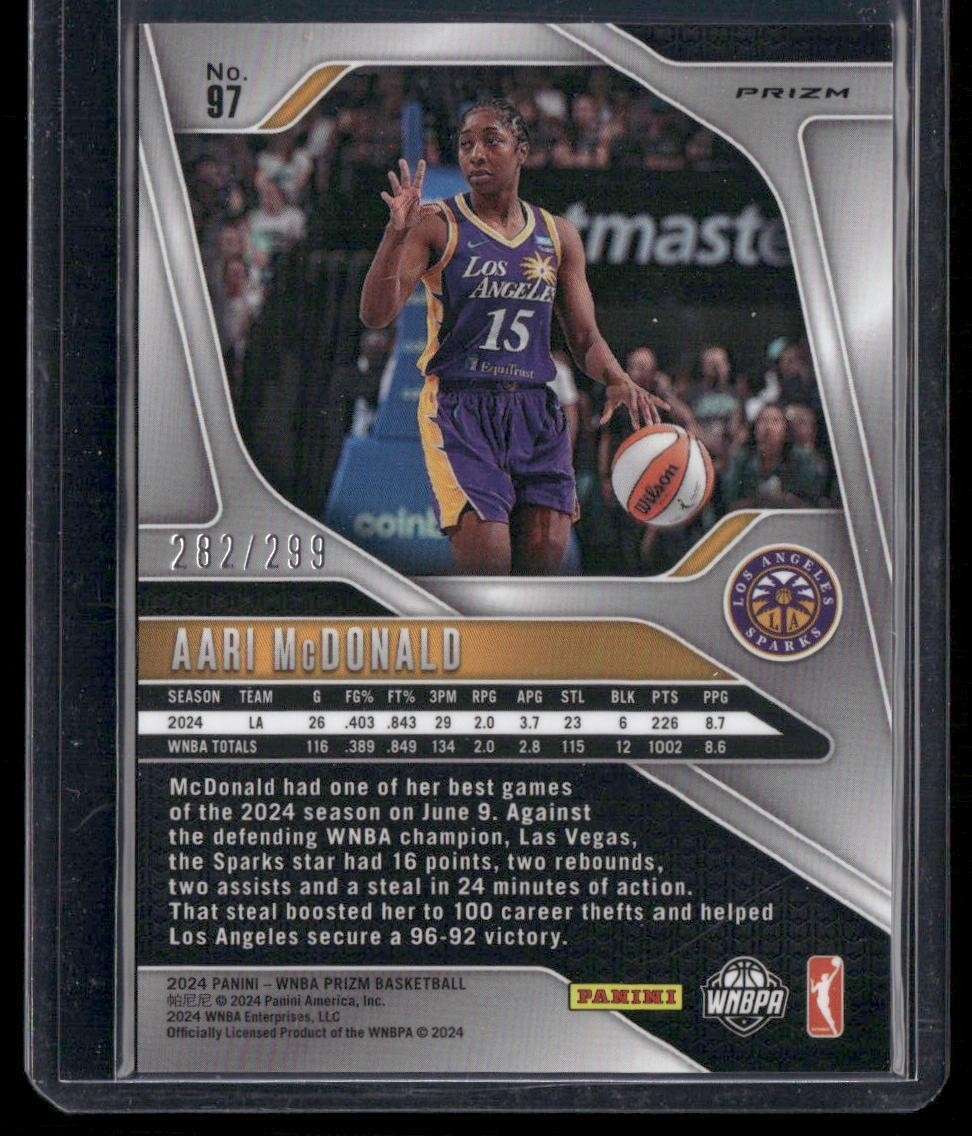 2024 Panini Prizm WNBA #97 Aari McDonald Red Prizms #/299