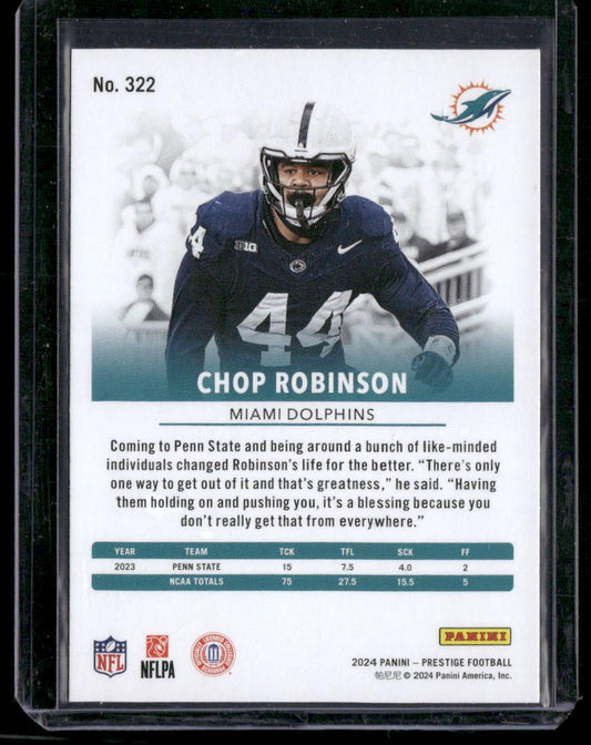 2024 Panini Prestige #322 Chop Robinson