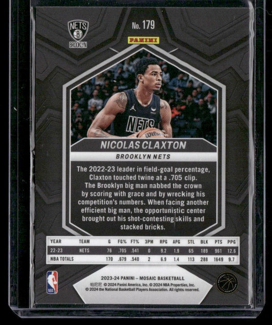 2023-24 Panini Mosaic #179 Nicolas Claxton
