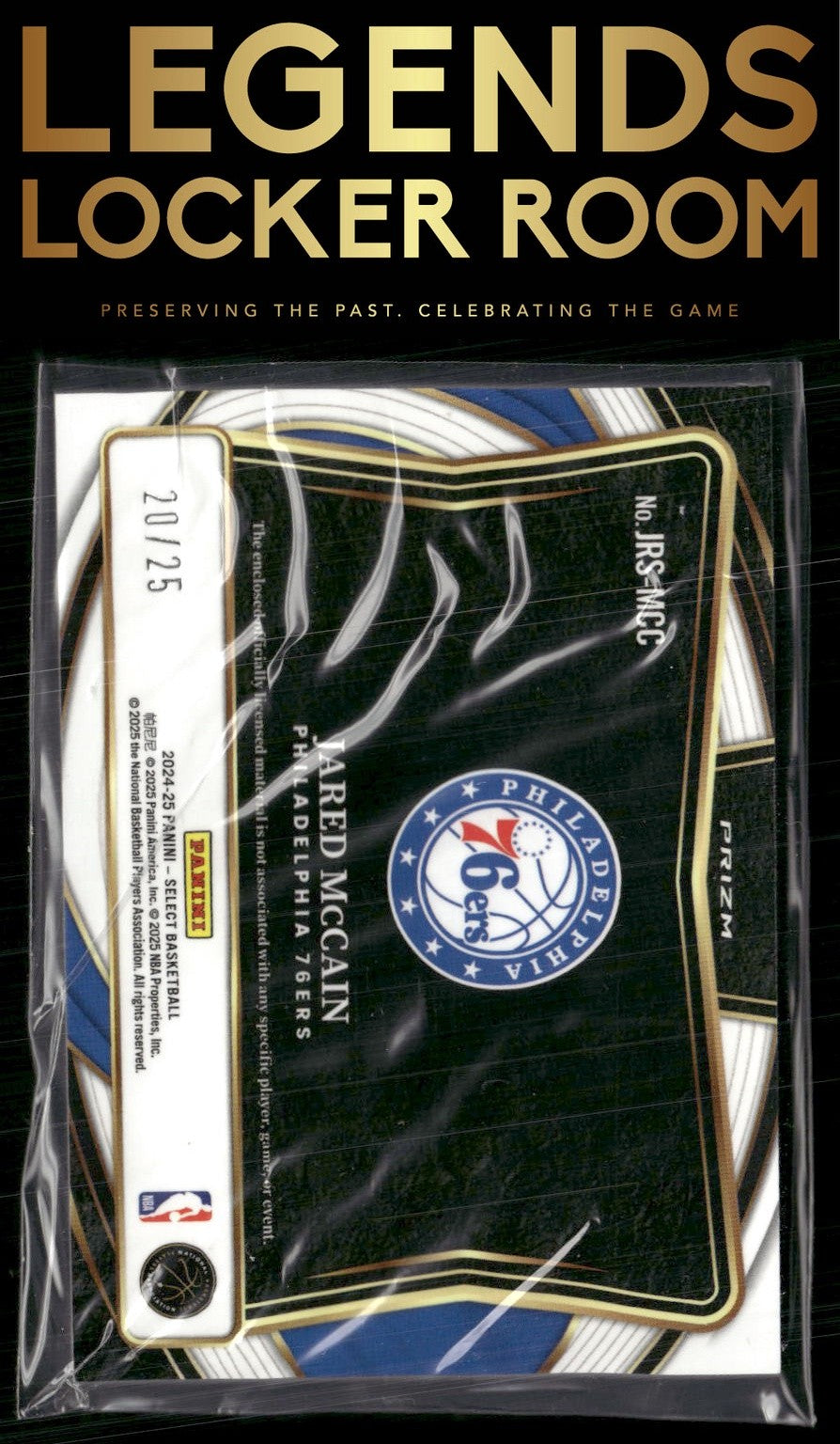 2024-25 Panini Select Jared McCain Jumbo Rookie Swatches Tie-Dye /25