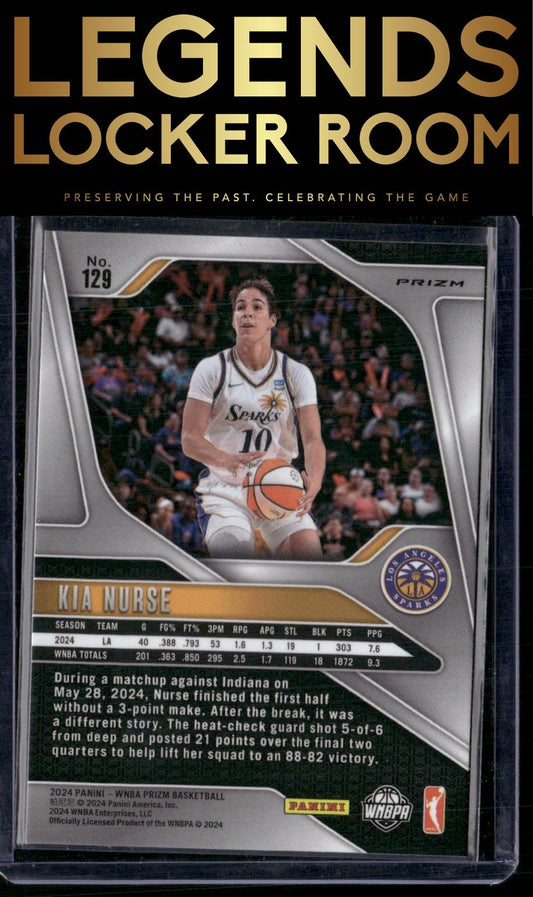 2024 Panini Prizm WNBA #129 Kia Nurse Silver Prizms