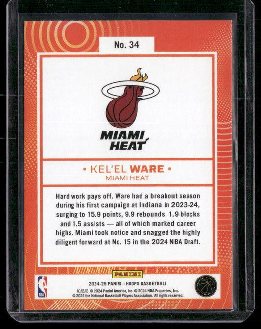 2024-25 Hoops #34 Kel'el Ware We Got Next