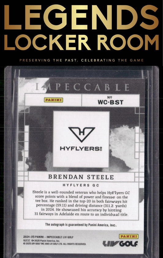 2024 Panini Impeccable LIV #WC-BST Brendan Steele Watercolor Signatures #/90