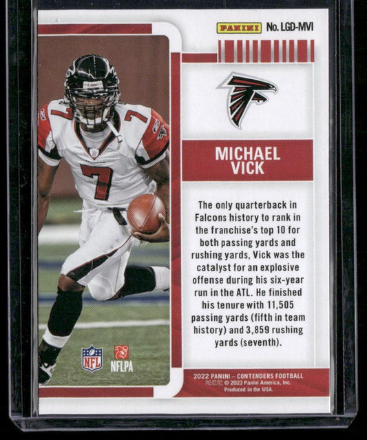2022 Panini Contenders #LGD-MVI Michael Vick Legendary Contenders