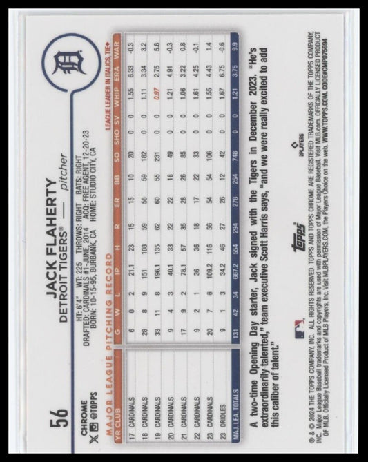 2024 Topps Chrome #56 Jack Flaherty