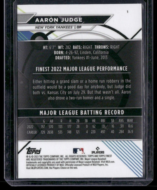 2023 Finest #1 Aaron Judge