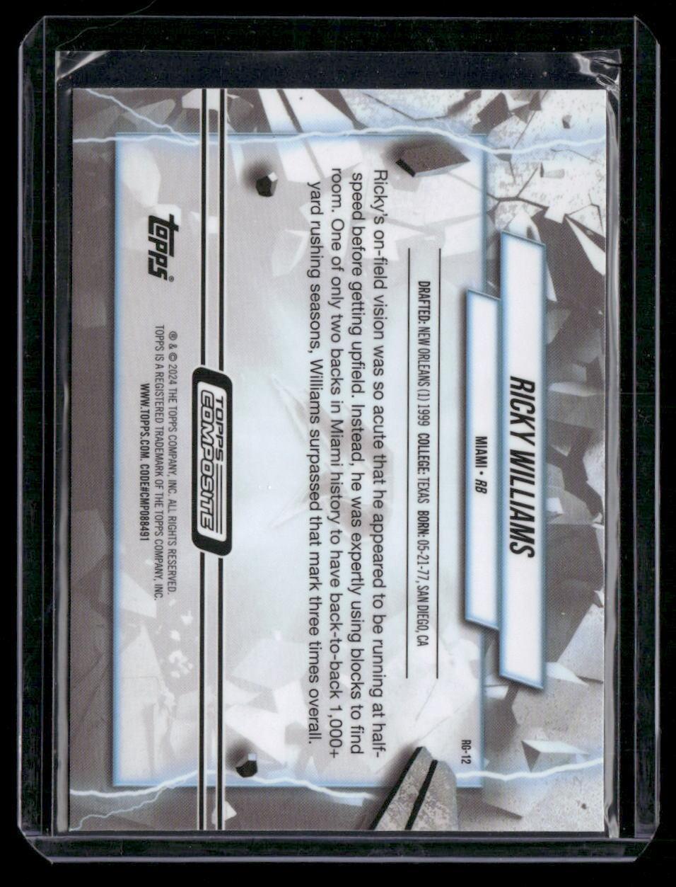 2023 Topps Composite #RG-12 Ricky Williams Resurgence Grounded