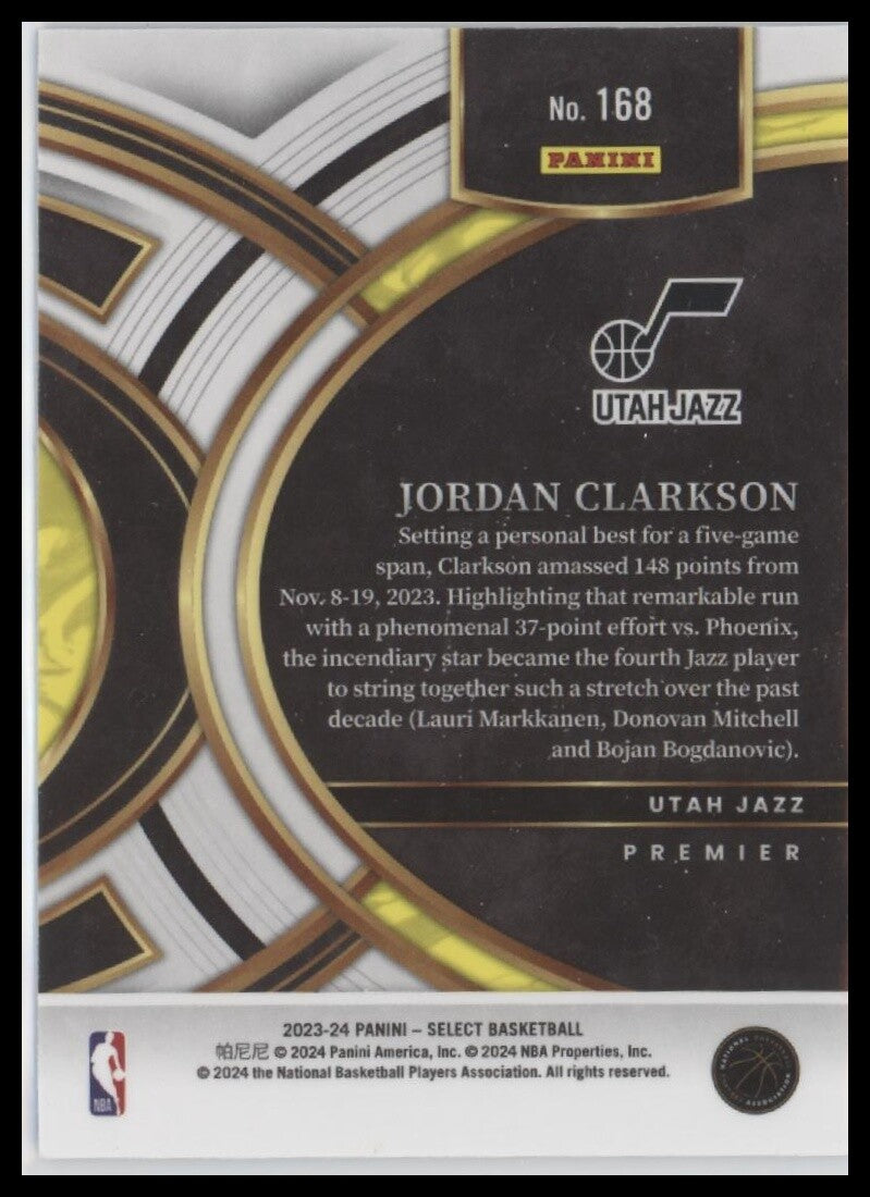 2023-24 Panini Select #168 Jordan Clarkson