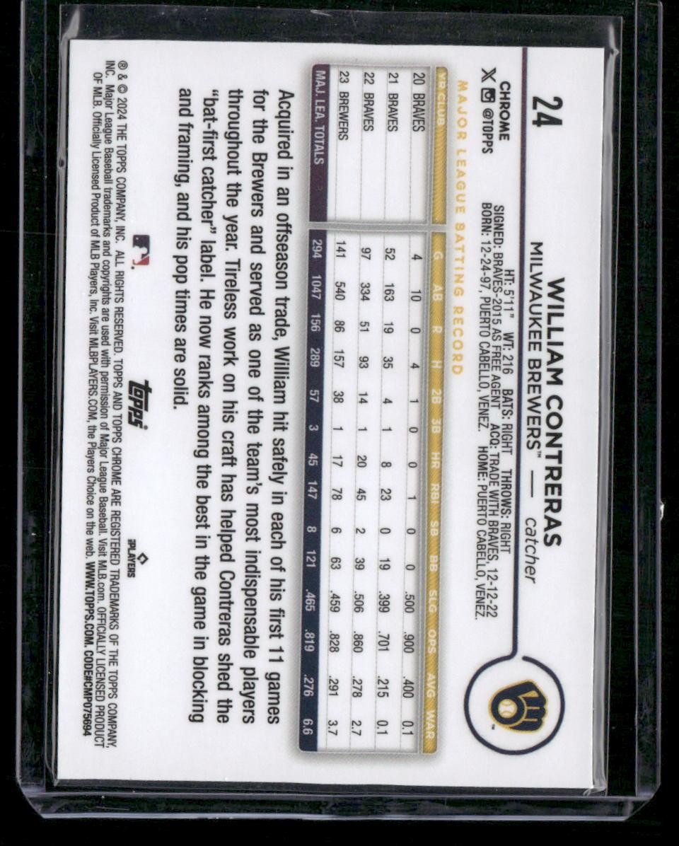 2024 Topps Chrome #24 William Contreras