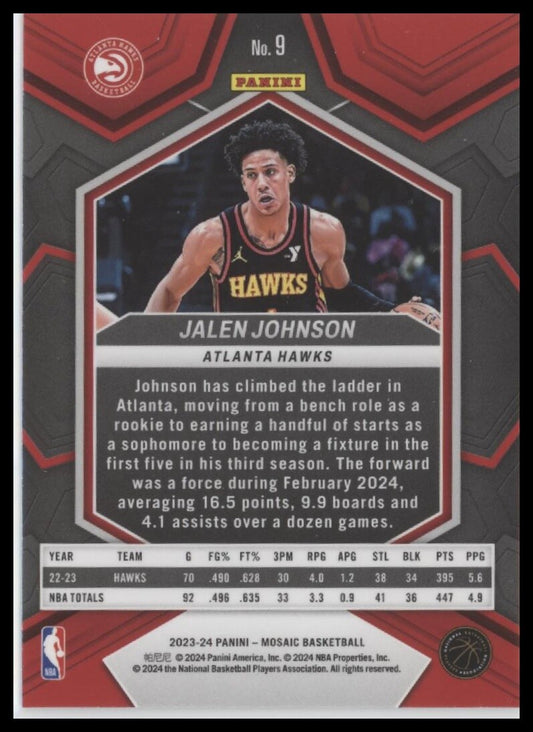 2023-24 Panini Mosaic #9 Jalen Johnson