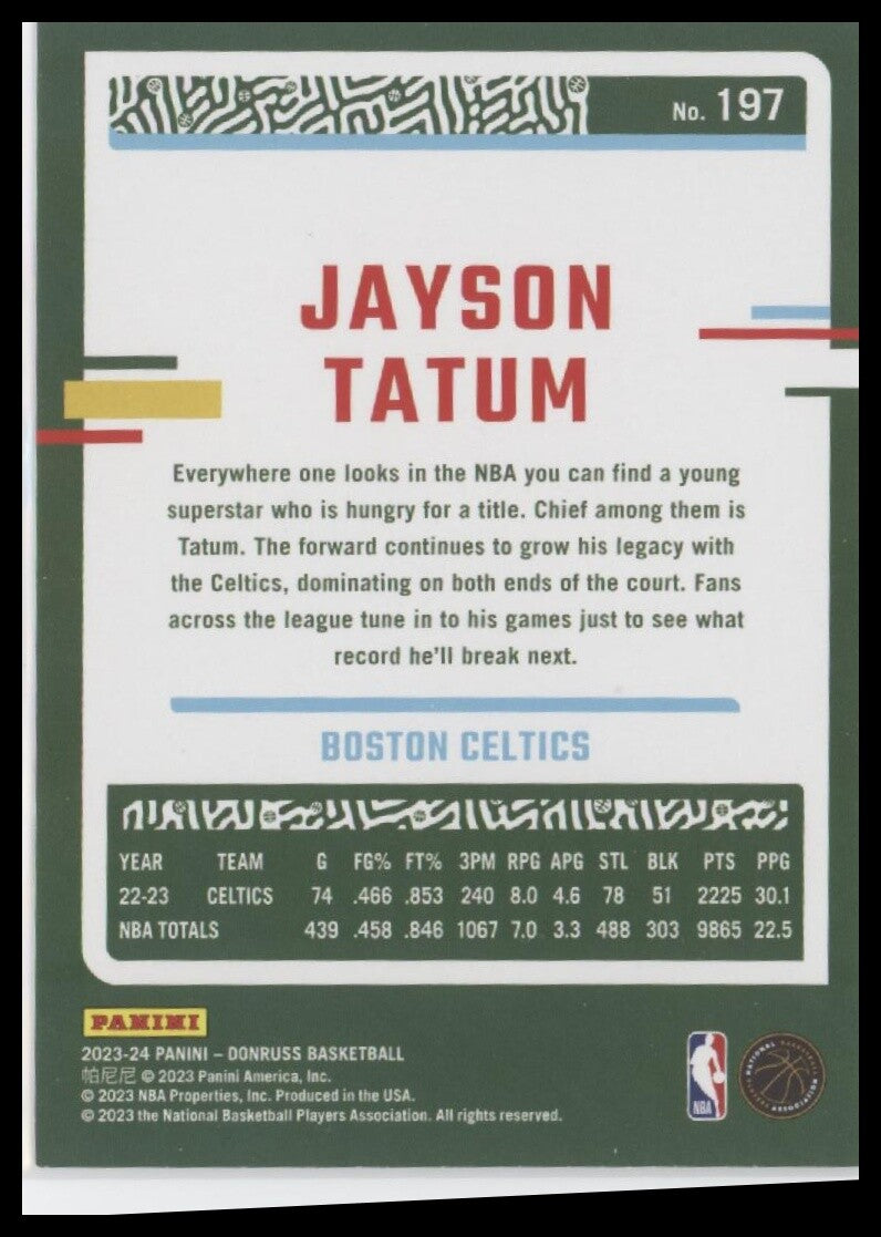 2023-24 Donruss #197 Jayson Tatum