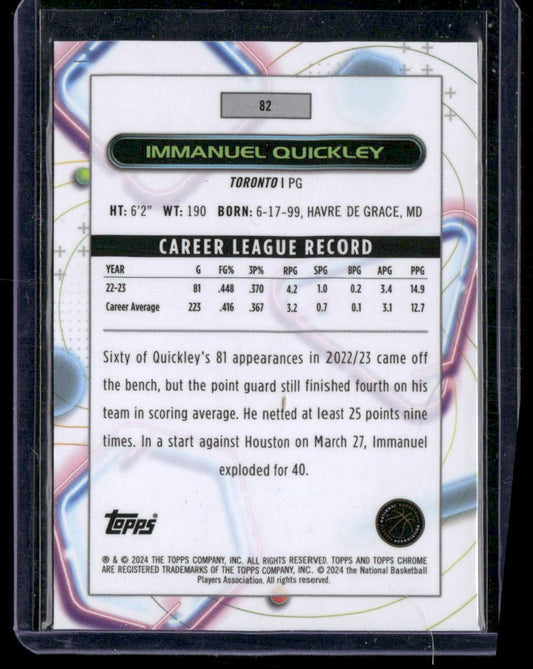 2023-24 Topps Chrome Cosmic #82 Immanuel Quickley