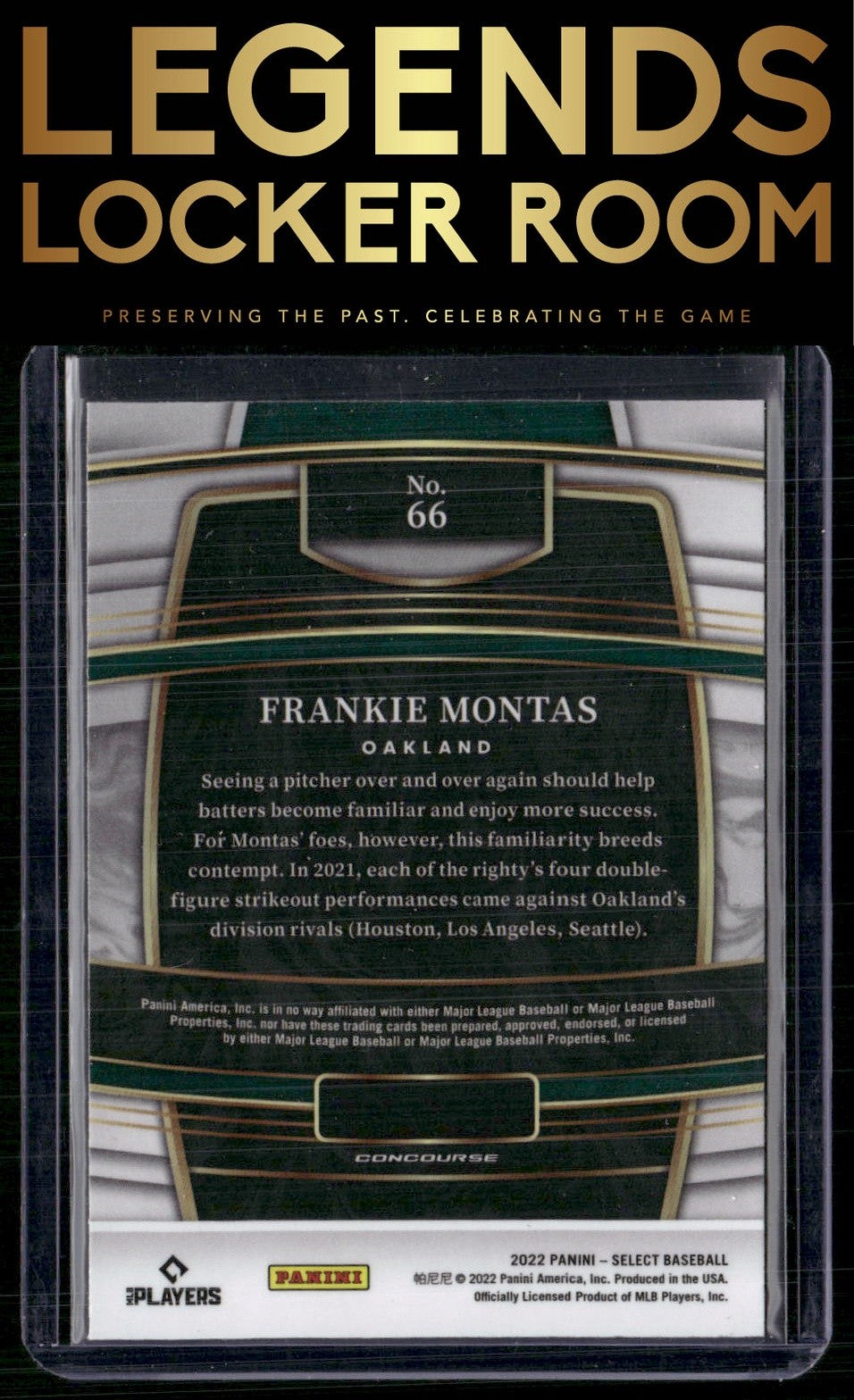 2022 Panini Select #66 Frankie Montas Blue Retail Base