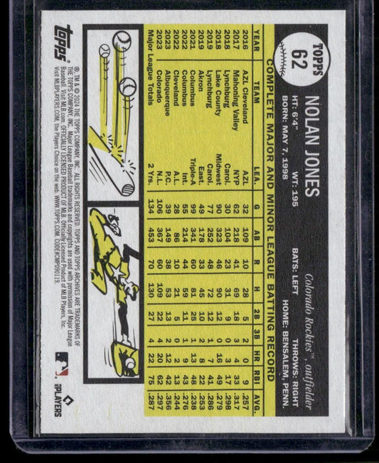 2024 Topps Archives #62 Nolan Jones