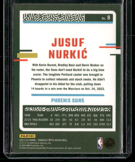 2023-24 Donruss Optic #8 Jusuf Nurkic