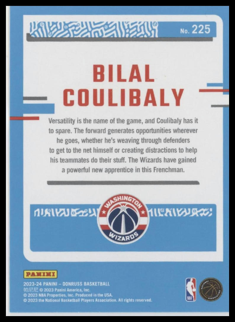 2023-24 Donruss #225 Bilal Coulibaly
