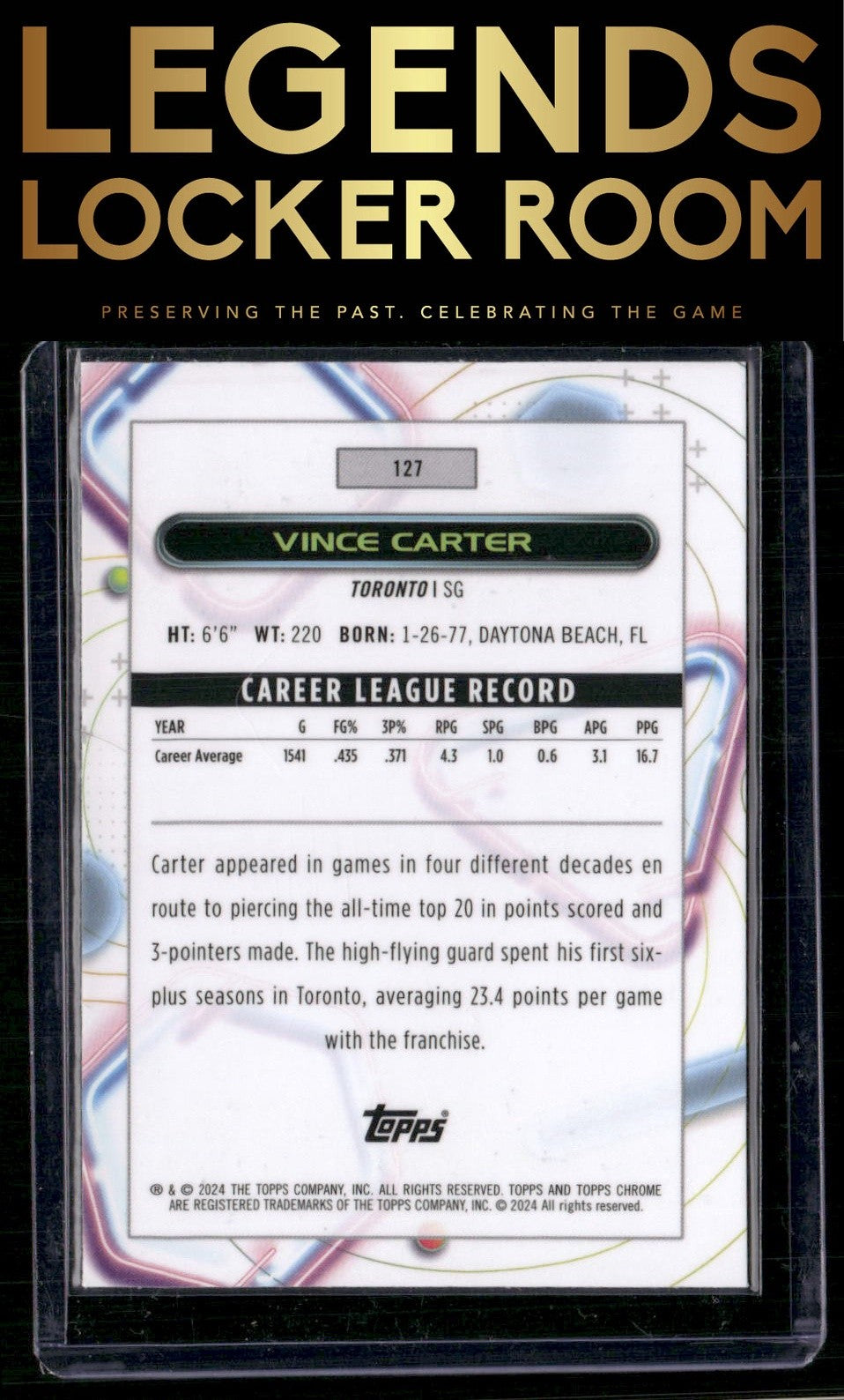 2023-24 Topps Chrome Cosmic #127 Vince Carter