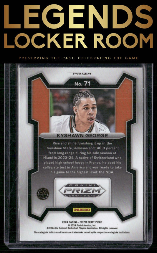 2024 Panini Prizm Draft Picks #71 Kyshawn George Prizms Silver